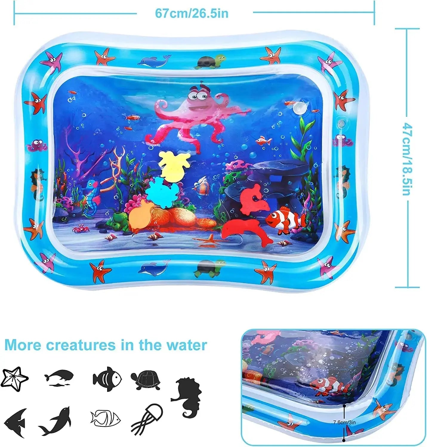premium-baby-inflatable-water-tummy-time-mat kids toy in Pakistan | Zilonay