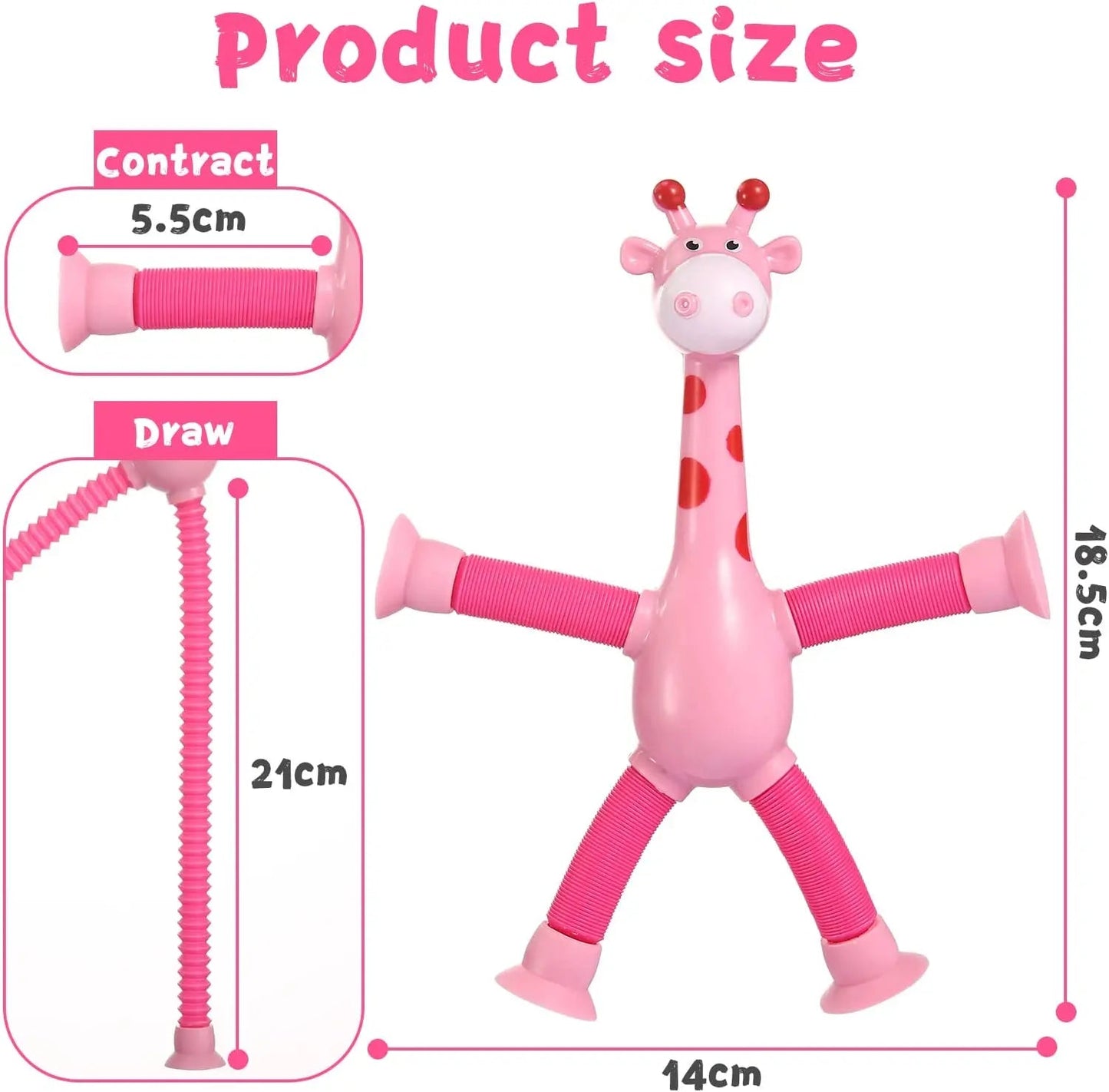 premium-telescopic-giraffe-toy-with-suction-cup-cartoon-toy kids toy in Pakistan | Zilonay