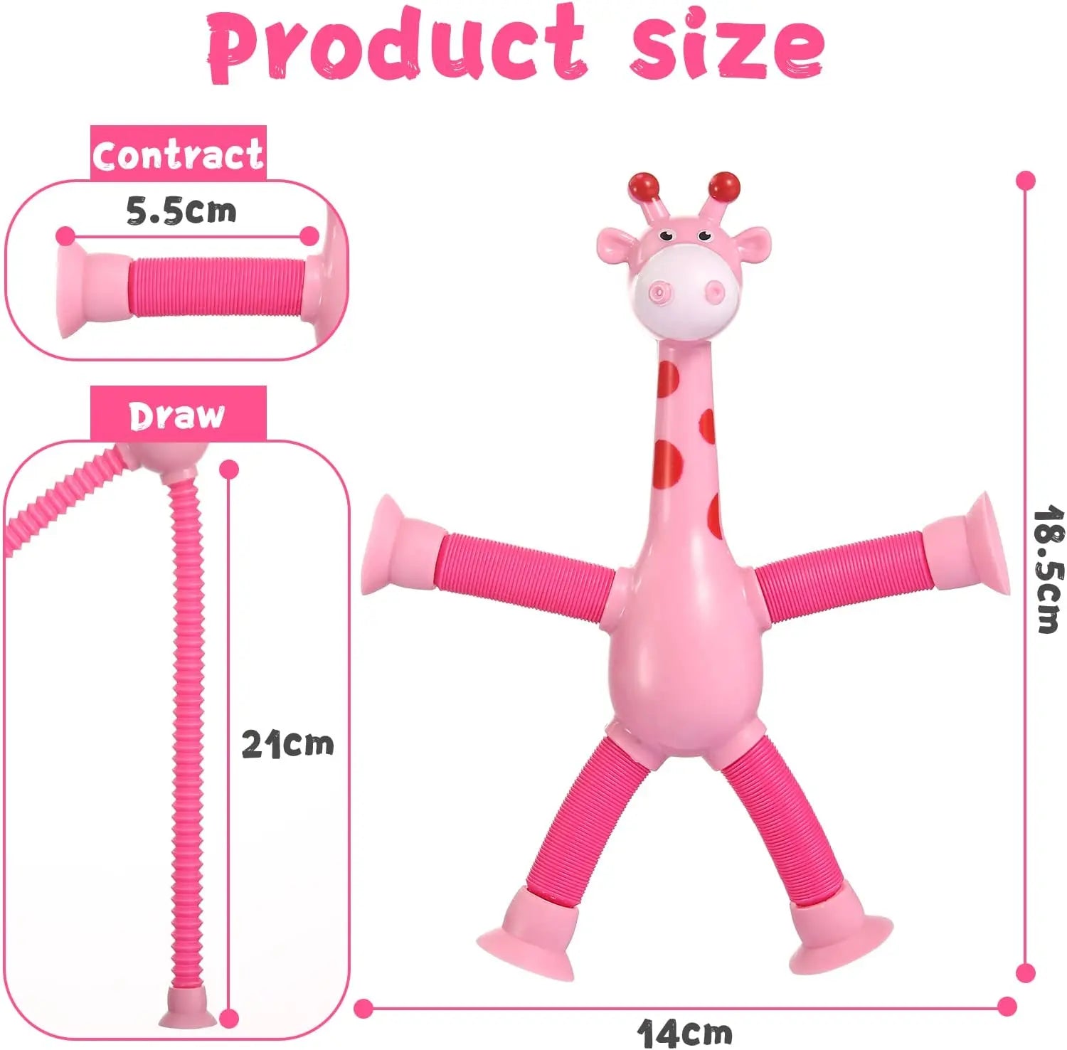 premium-telescopic-giraffe-toy-with-suction-cup-cartoon-toy kids toy in Pakistan | Zilonay