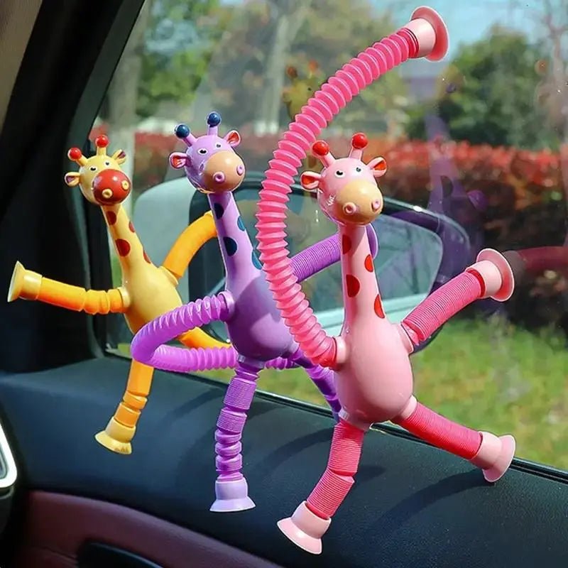 premium-telescopic-giraffe-toy-with-suction-cup-cartoon-toy kids toy in Pakistan | Zilonay