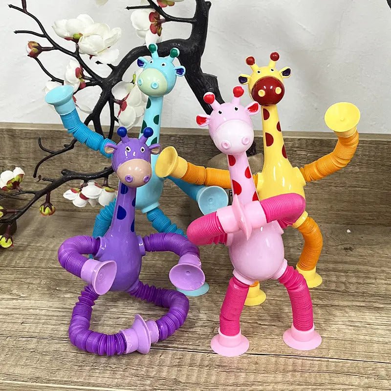 premium-telescopic-giraffe-toy-with-suction-cup-cartoon-toy kids toy in Pakistan | Zilonay