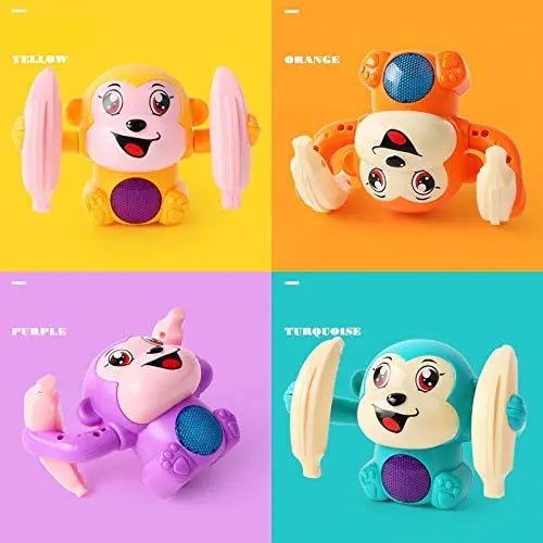 rolling-banana-monkey-toys-with-voice-touch-sensor-on-dancing-monkey-toy kids toy in Pakistan | Zilonay
