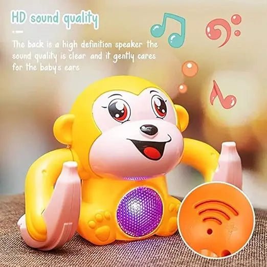 rolling-banana-monkey-toys-with-voice-touch-sensor-on-dancing-monkey-toy kids toy in Pakistan | Zilonay