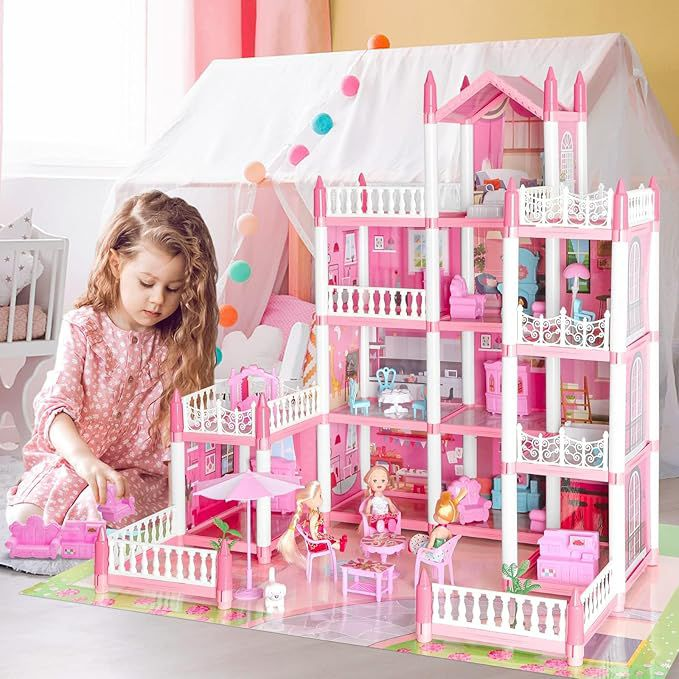 diy-dreamy-pink-doll-house-playset kids toy in Pakistan | Zilonay