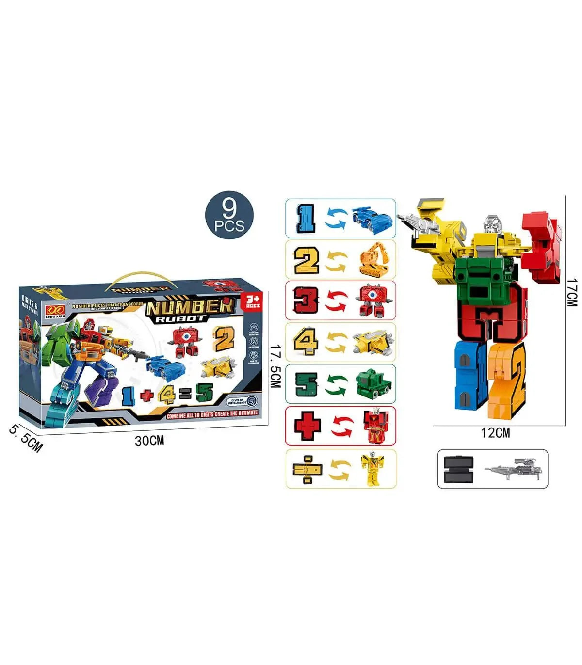 transformer-robot-with-figures-9-pieces kids toy in Pakistan | Zilonay