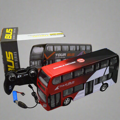 RC Double-Decker Bus Rechargeable with Light and Sound