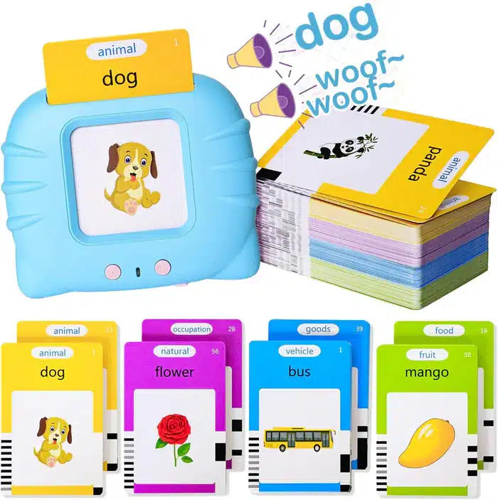 Talking Flash Cards Early Educational Device – 224 Cards | USB Rechargeable Learning Toy for Kids