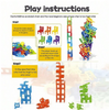 36 Pieces Acrobatic Colorfull Stacking Chair Block