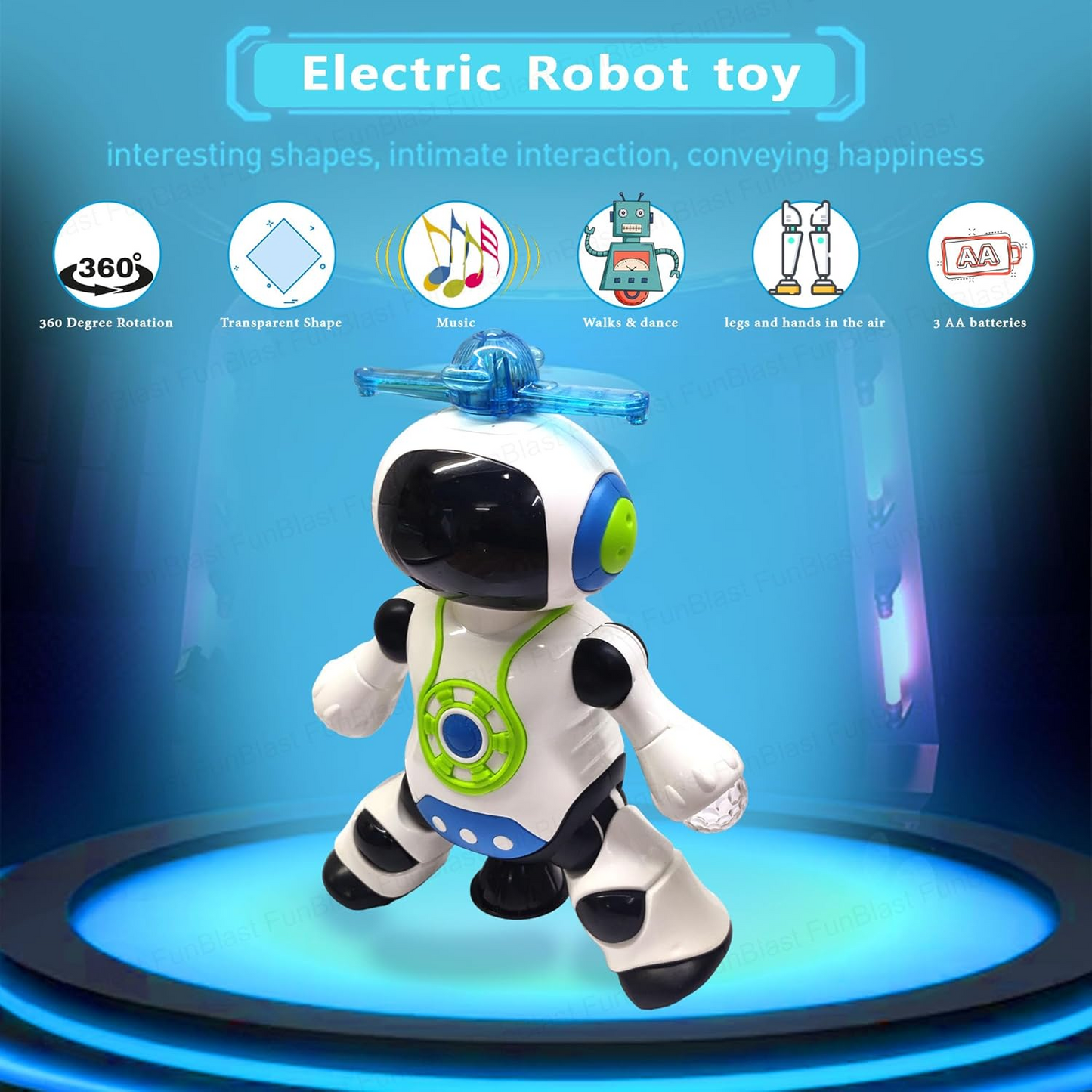 3d-flashing-lights-robot-for-kids-toy-with-360-degree-rotation kids toy in Pakistan | Zilonay