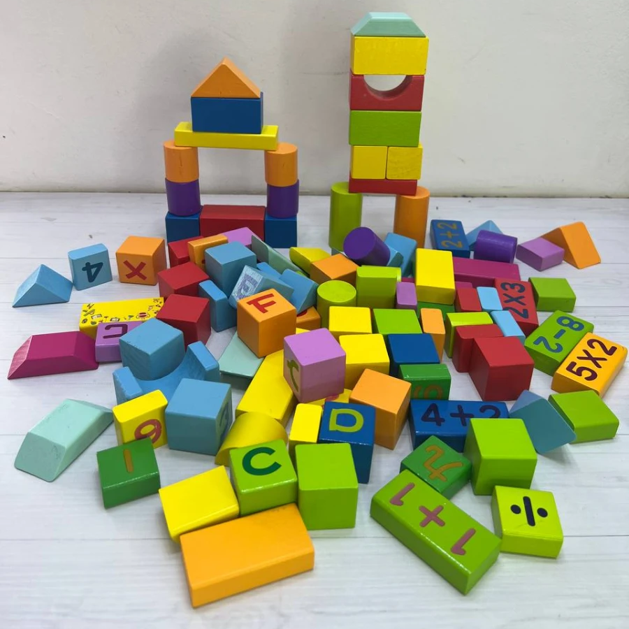 102-pcs-number-alphabet-building-blocks kids toy in Pakistan | Zilonay