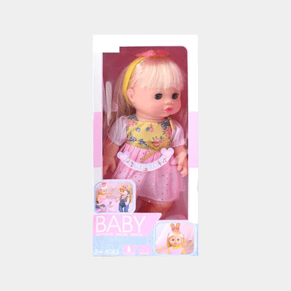 baby-doll-happy-every-day-with-feeding-bottle-music kids toy in Pakistan | Zilonay