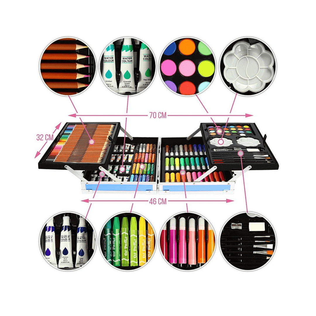 145-pcs-kids-coloring-drawing-painting-kit-for-kids kids toy in Pakistan | Zilonay