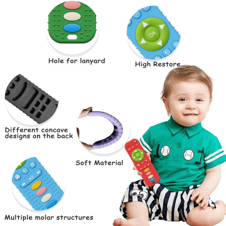silicone-remote-control-teething-toy kids toy in Pakistan | Zilonay