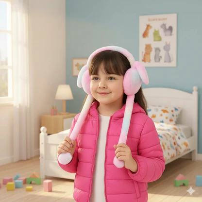 bunny-earmuffs-with-moving-ears-for-kids kids toy in Pakistan | Zilonay