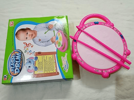 musical-light-sound-flash-drum-with-sticks kids toy in Pakistan | Zilonay