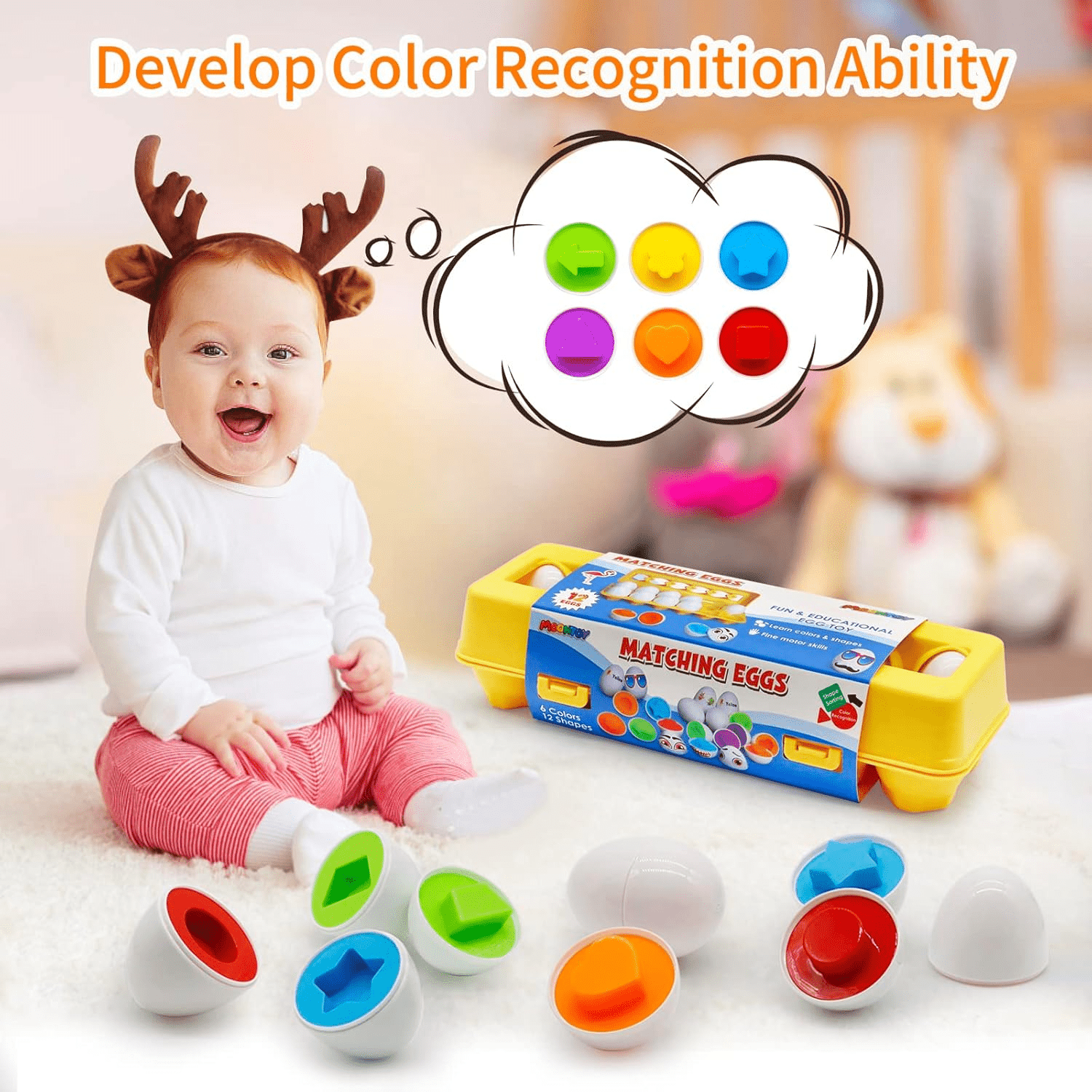 childrens-early-education-multi-shapes-eggs-toy kids toy in Pakistan | Zilonay