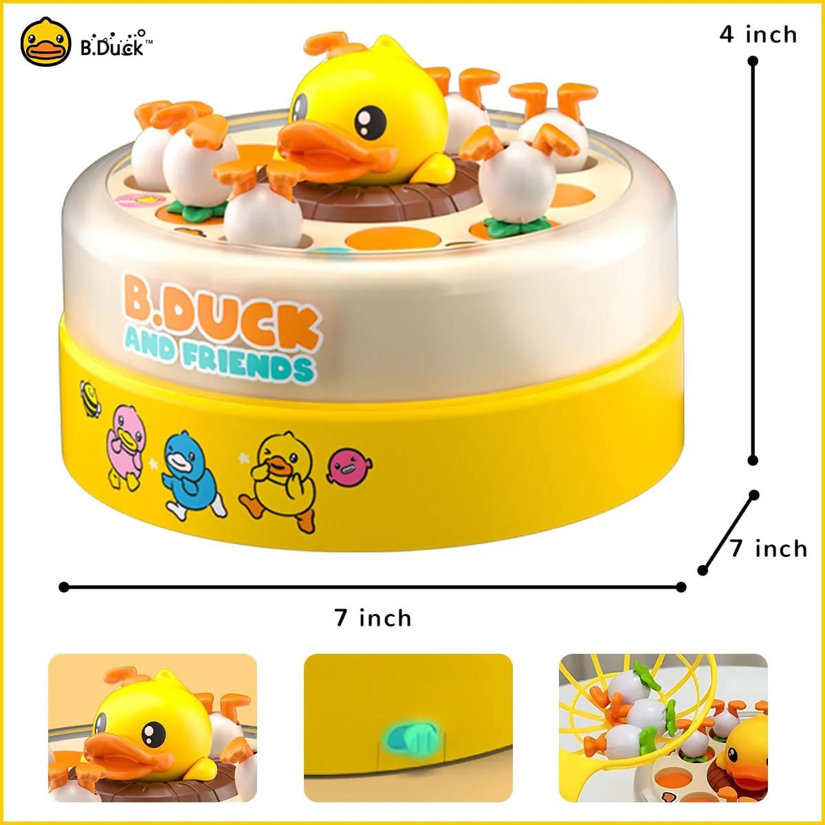 light-up-popping-duck-bounce-catch-toy-with-sound kids toy in Pakistan | Zilonay