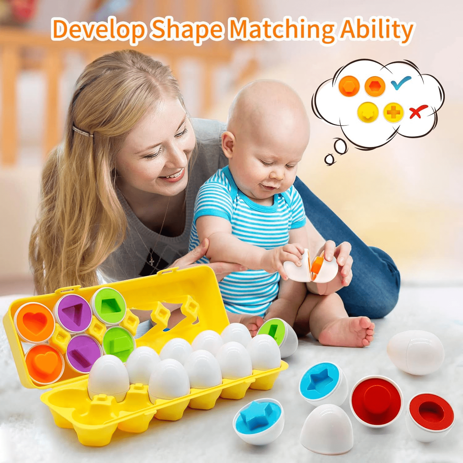 childrens-early-education-multi-shapes-eggs-toy kids toy in Pakistan | Zilonay