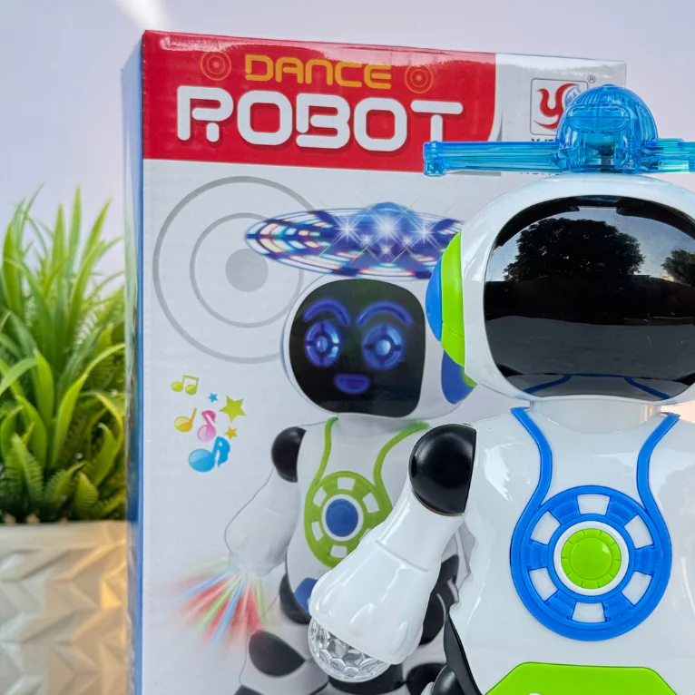 3d-flashing-lights-robot-for-kids-toy-with-360-degree-rotation kids toy in Pakistan | Zilonay