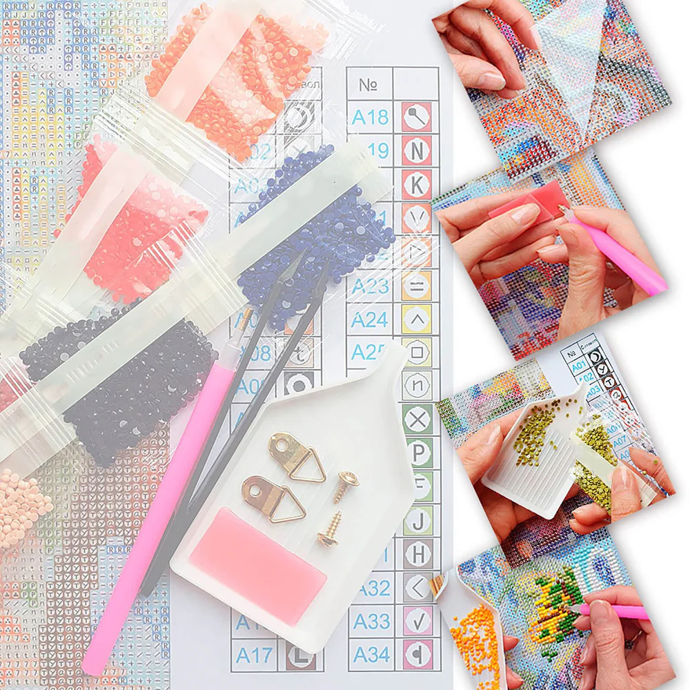 5d-diamond-painting-kit-for-home-decoration-20x30-random-designs kids toy in Pakistan | Zilonay