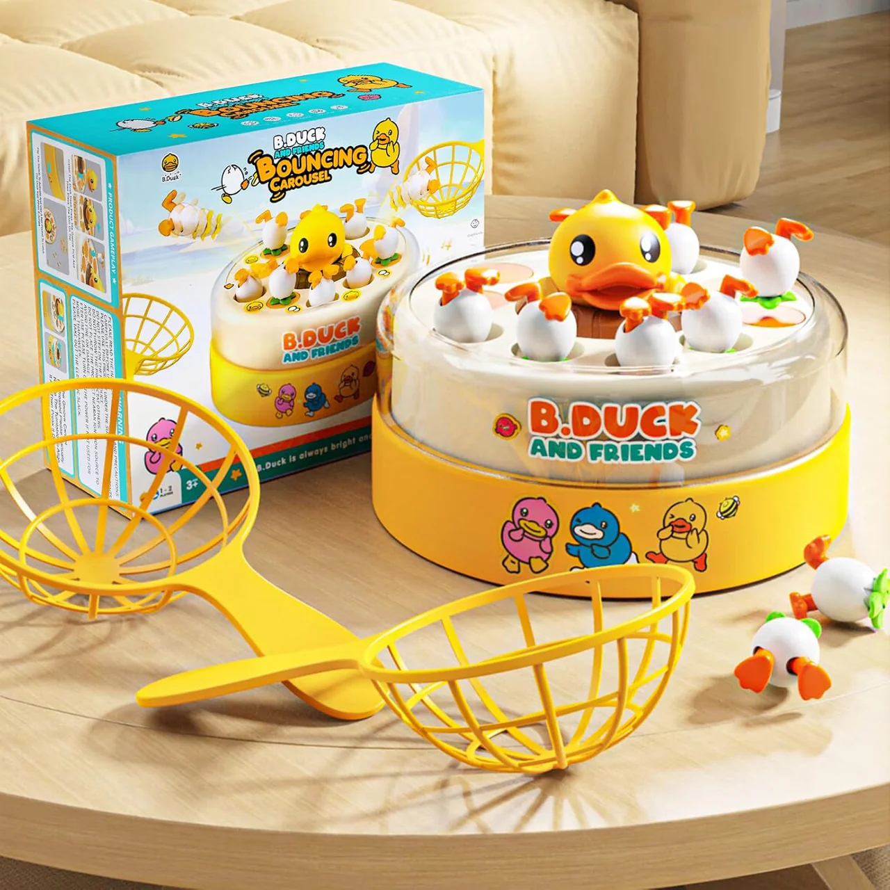 light-up-popping-duck-bounce-catch-toy-with-sound kids toy in Pakistan | Zilonay