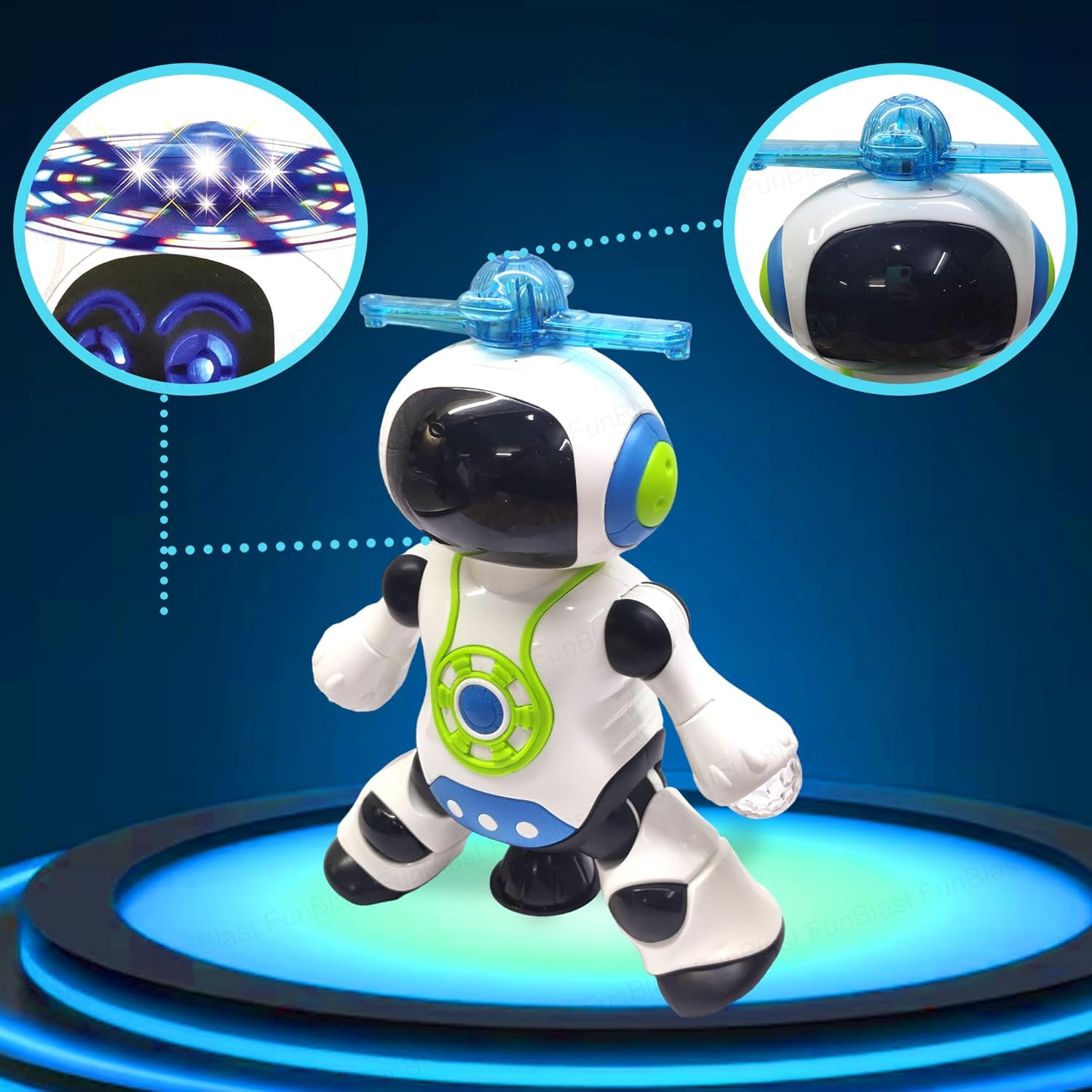 3d-flashing-lights-robot-for-kids-toy-with-360-degree-rotation kids toy in Pakistan | Zilonay