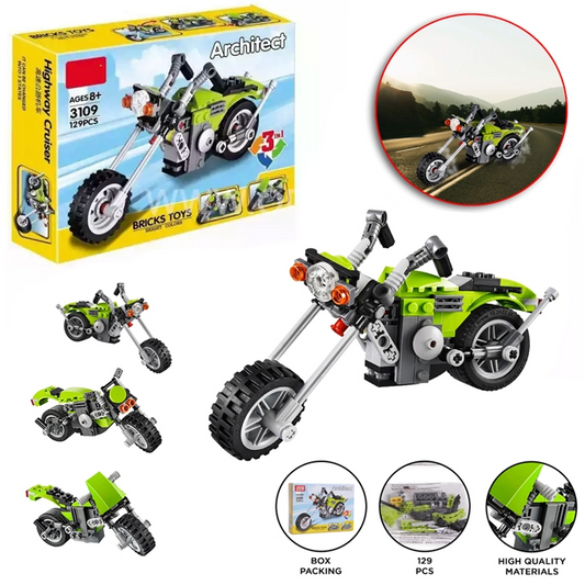 architect-highway-cruiser-3-in-1-building-blocks-toy-129-pieces kids toy in Pakistan | Zilonay