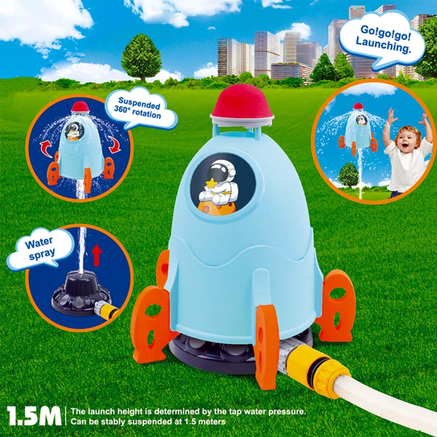 dinosaur-water-rocket-sprinkler-toy-for-kids kids toy in Pakistan | Zilonay