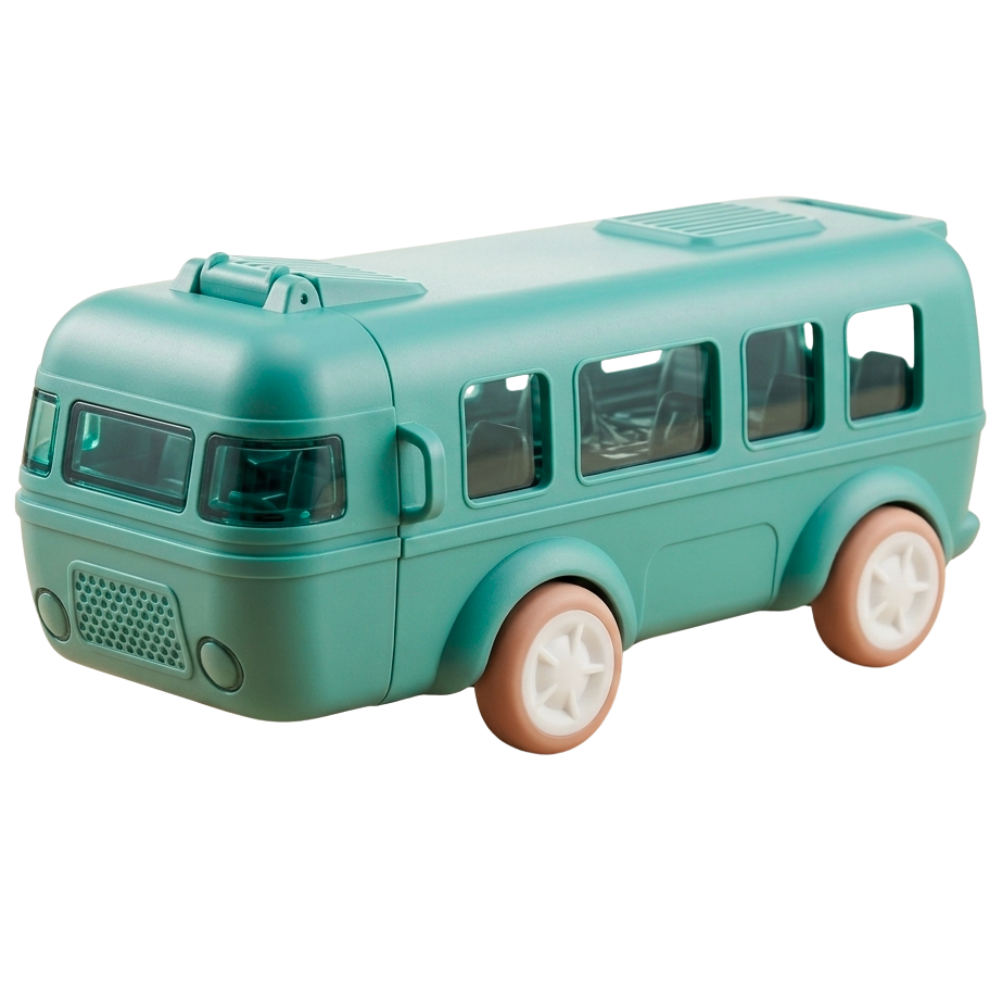 500ml kids water bottle with fun bus shape and easy grip