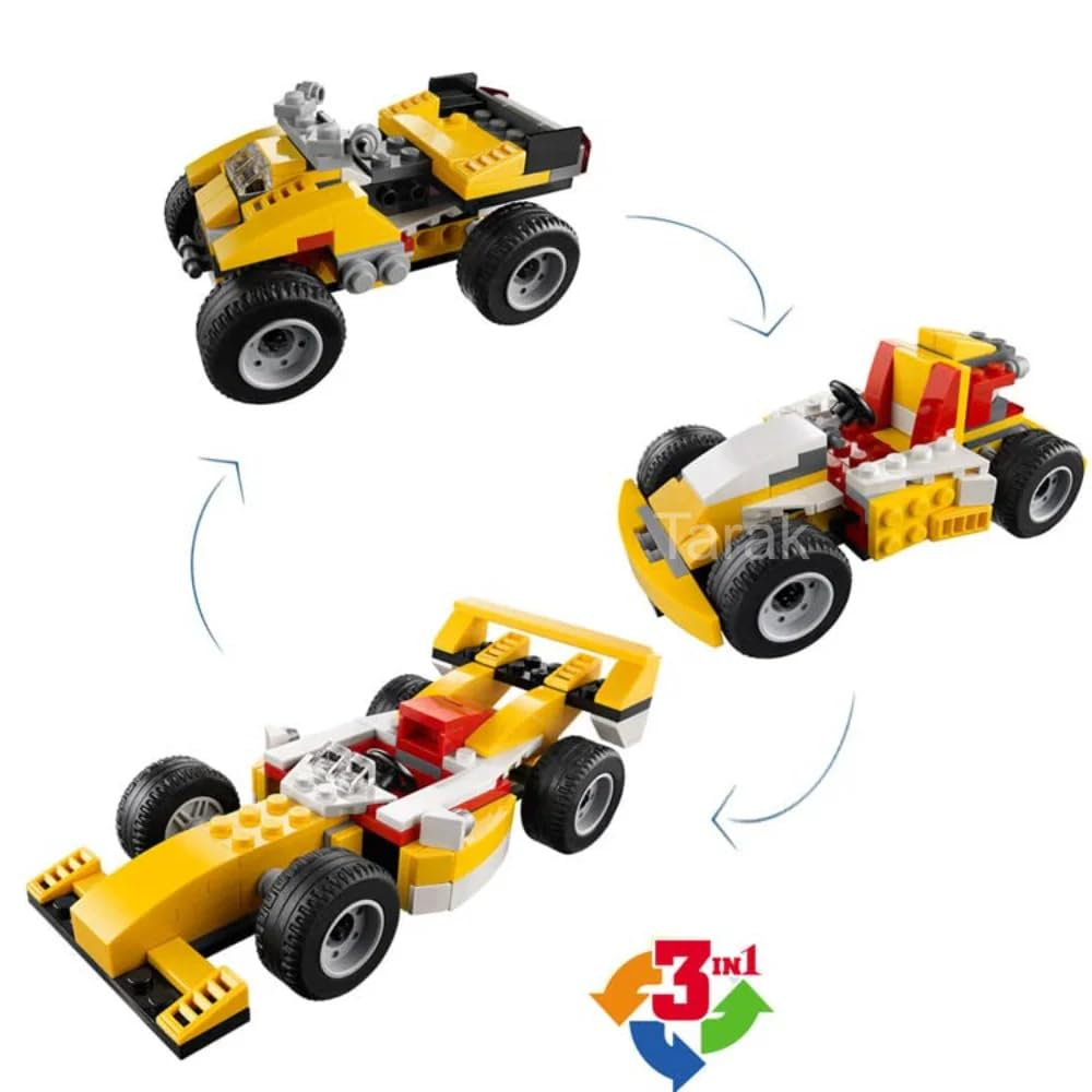 Side view of architect super racer building blocks toy for kids
