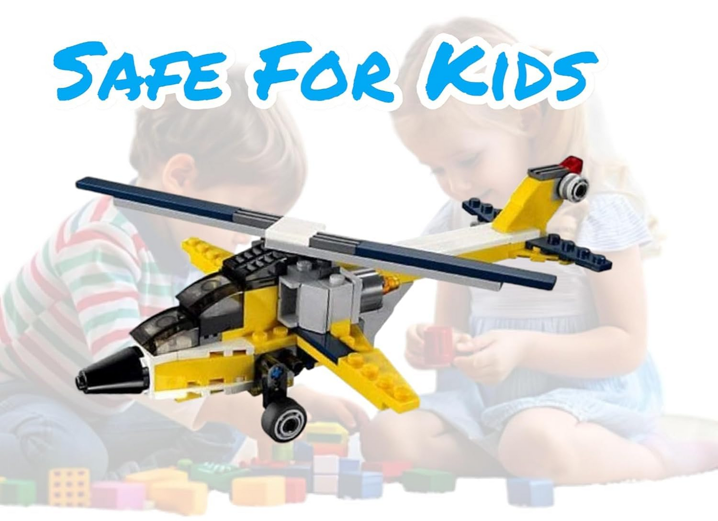 Creative building blocks airplane toy with 130 piece set