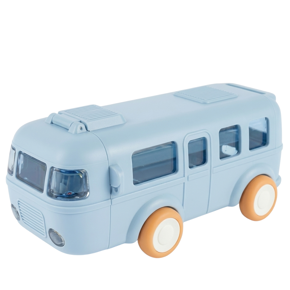 Cute bus shaped water bottle for kids school and travel
