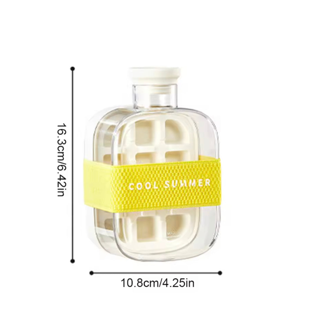 Multifunction portable ice maker bottle for travel and fitness