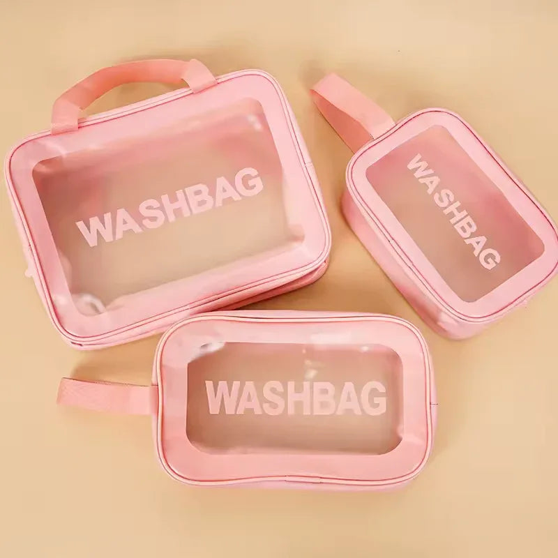 PVC waterproof makeup pouch set for travel and daily use