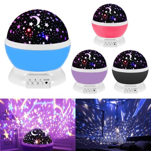 Zilonay Star Master Projection Lamp lighting up kids bedroom at night