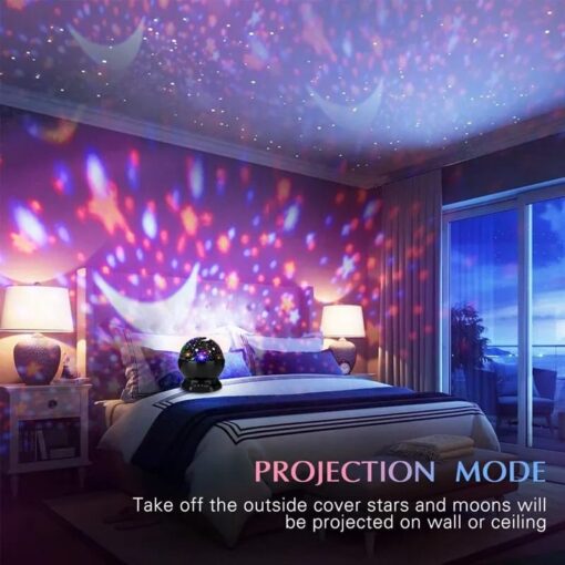 Star projector night light for bedroom and kids sleeping room