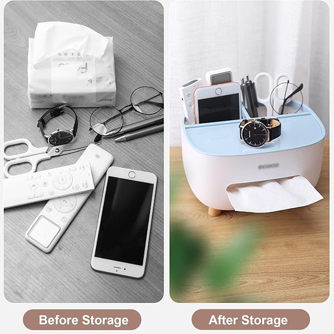Zilonay multifunction tissue box holder placed on office desk and table
