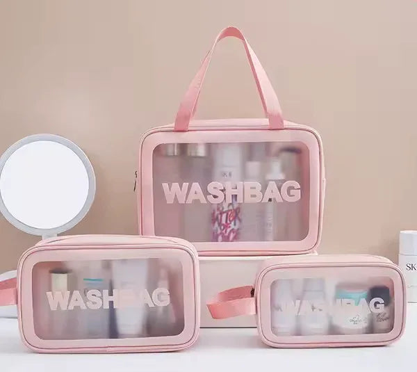 Zilonay clear travel toiletry bag set used for makeup and accessories travel storage