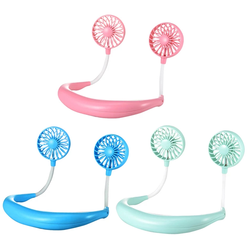 Wearable cooling fan for sports walking travel and outdoor activities
